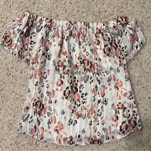 White House Black Market animal print blouse